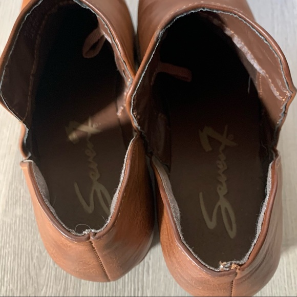 Seven 7 Brand Bandera Booties Ankle Boots  Size 9.5 EUC Brown - Picture 5 of 9